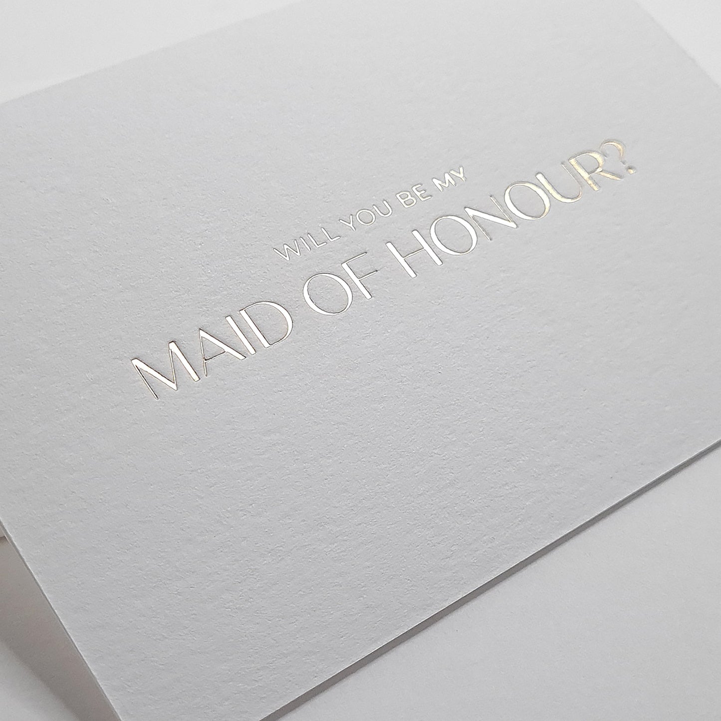 Maid of Honour Proposal Card - Minimal Gold Foil