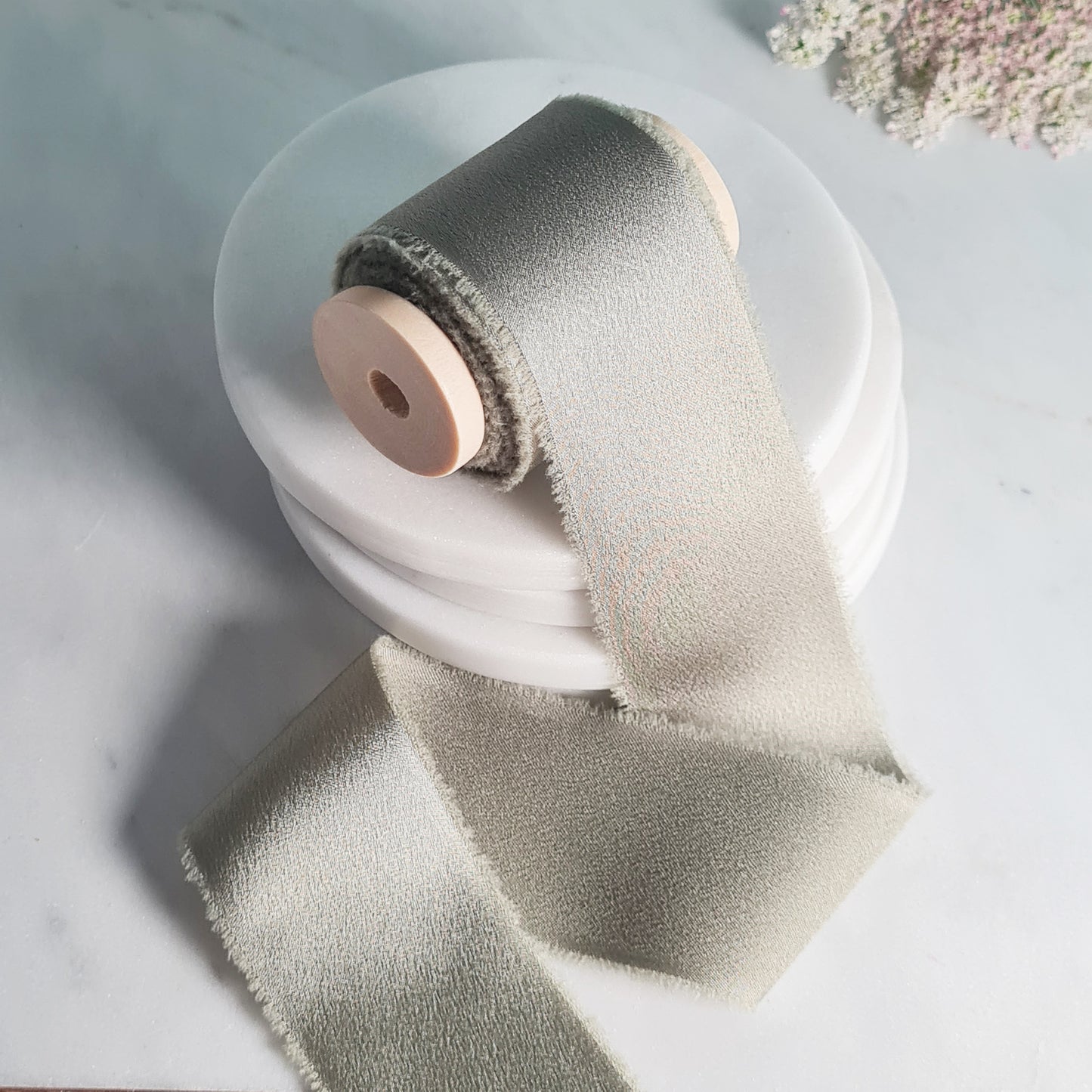 Sage Olive - Silk Ribbon