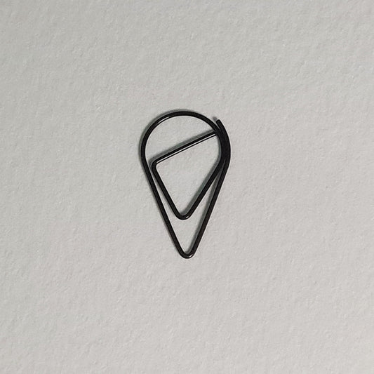 Teardrop Paper Clips - Black