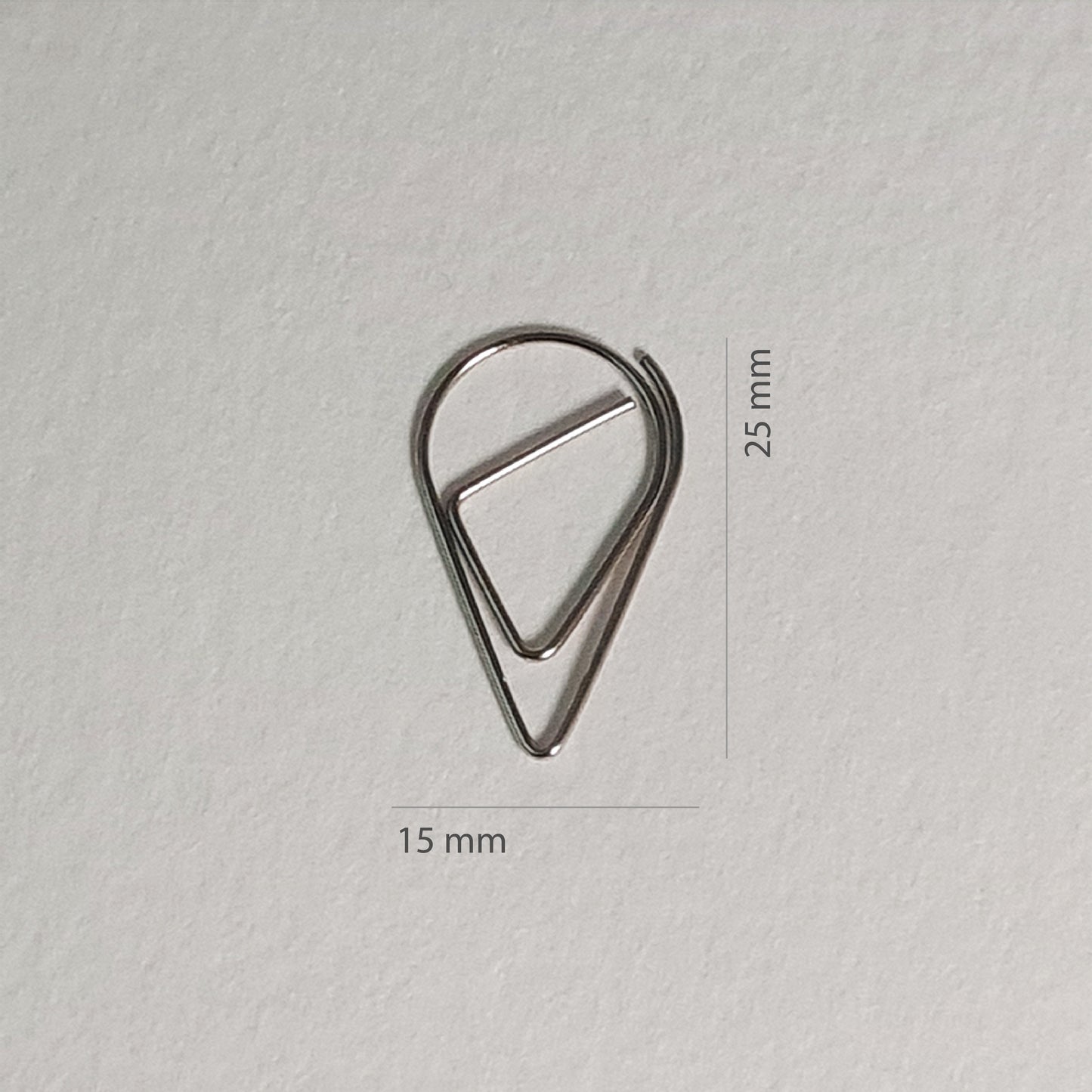 Teardrop Paper Clips - Silver
