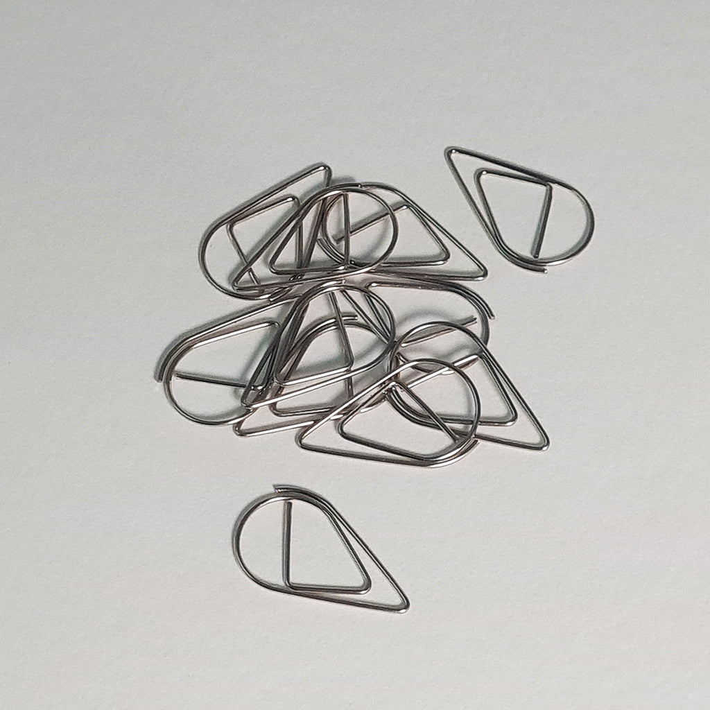 Teardrop Paper Clips - Silver