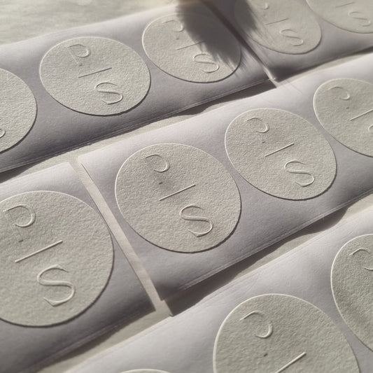Blind Embossed Cotton Stickers