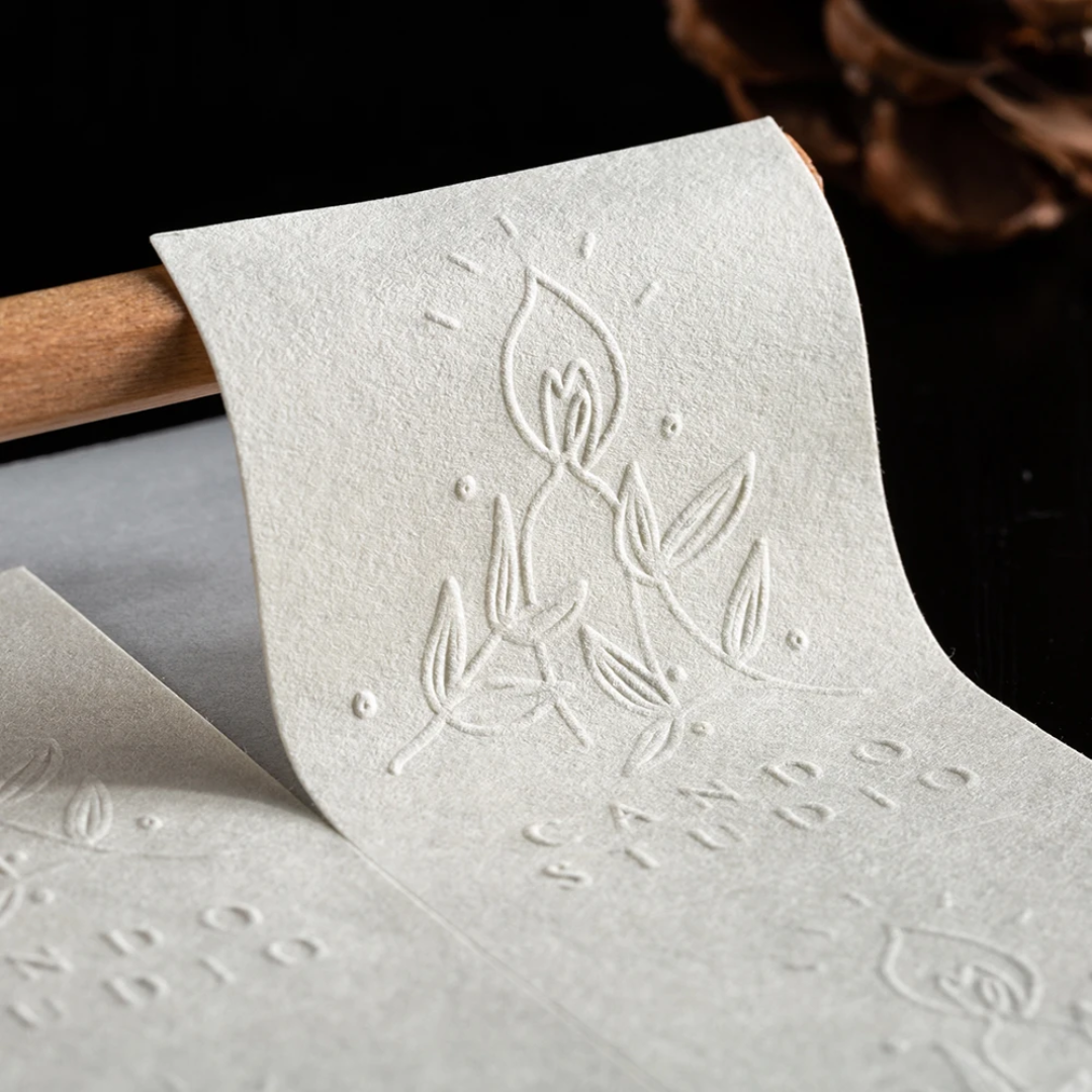 Blind Embossed Cotton Stickers