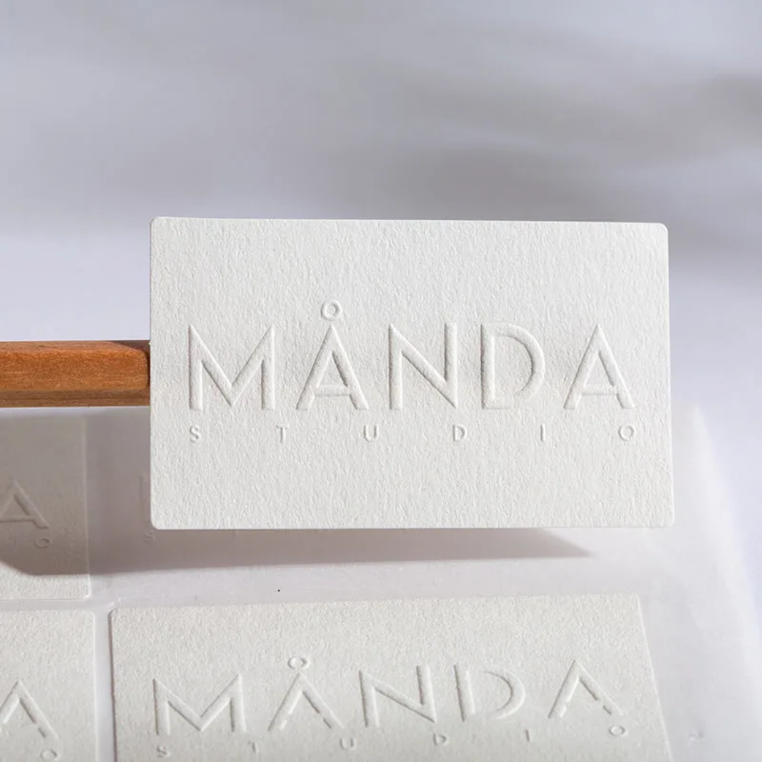 Blind Embossed Cotton Stickers