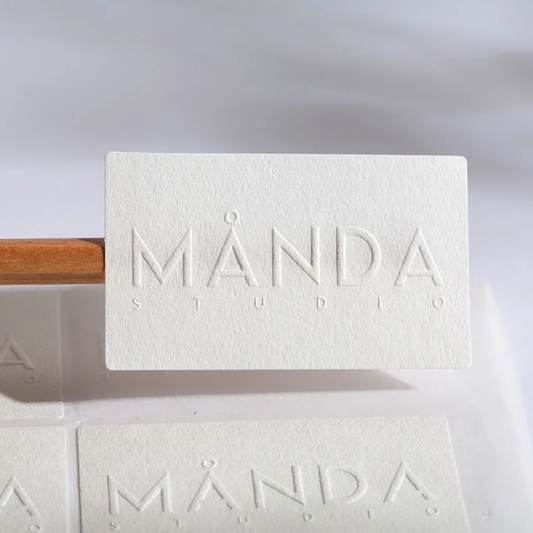 Blind Embossed Cotton Stickers