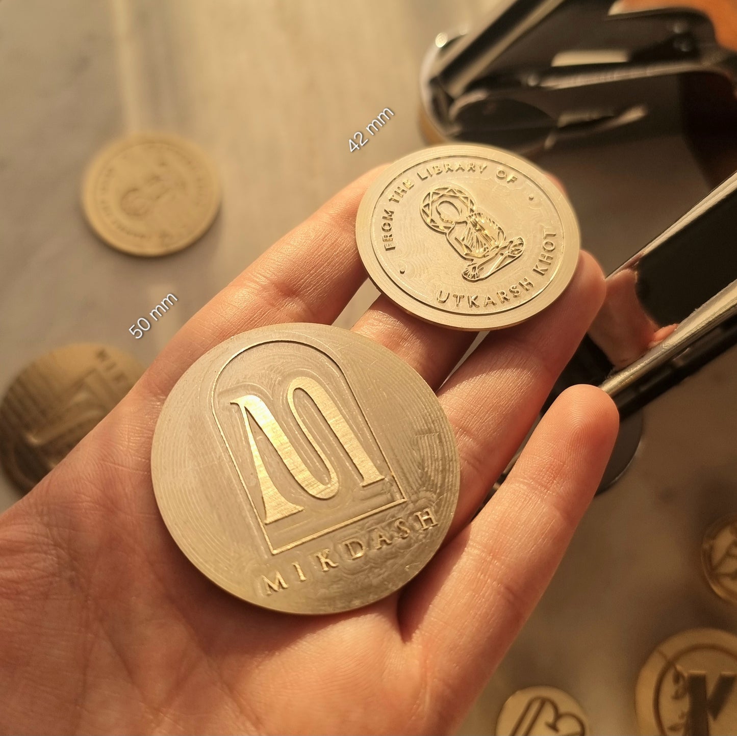 CUSTOM Desk Embossing Stamp