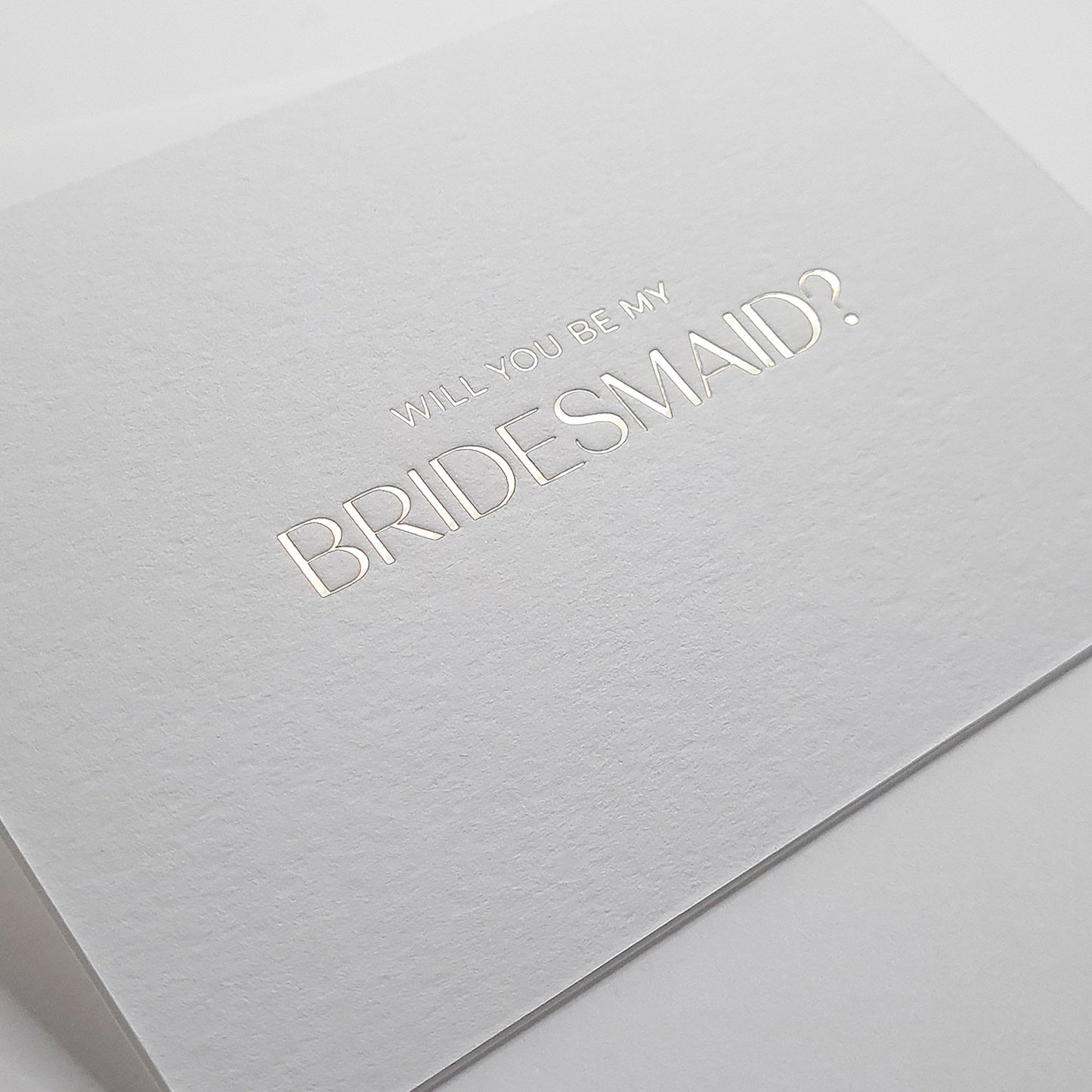 Bridesmaid Proposal Card - Minimal Gold Foil