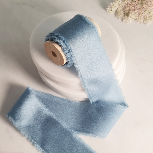 Dusty Blue - Silk Ribbon