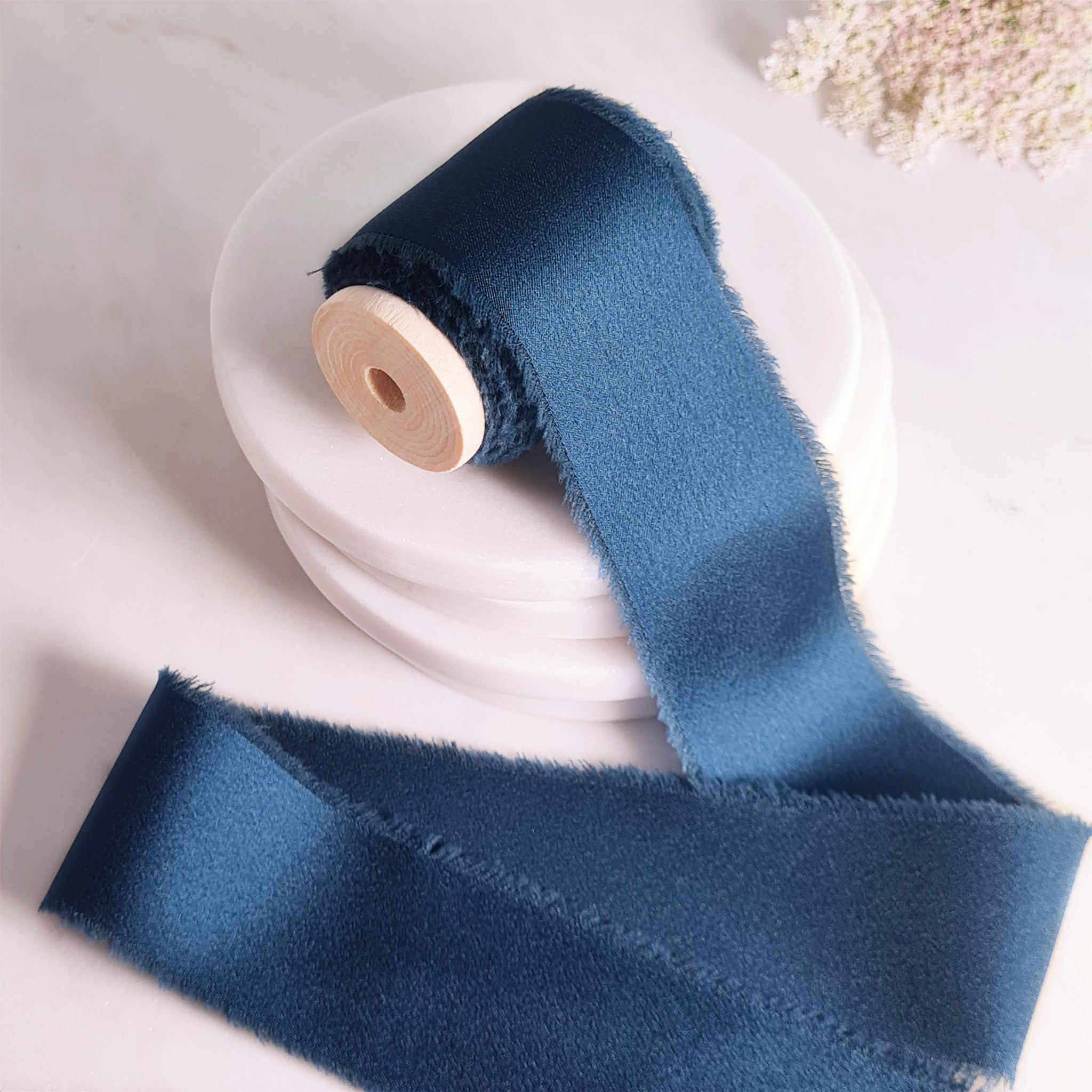 Sandpaper Ribbon Sapphire Teal - Silk Ribbon – Brass and Press
