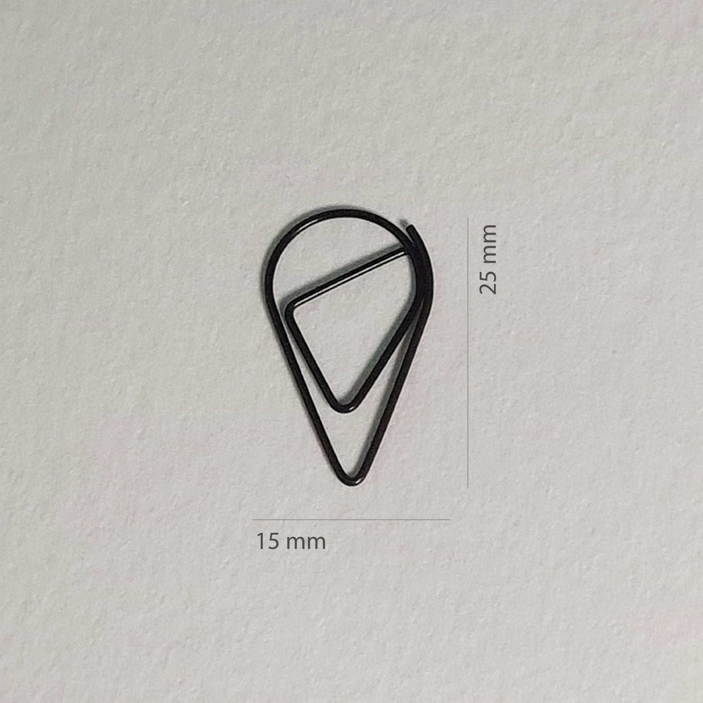 Teardrop Paper Clips - Black