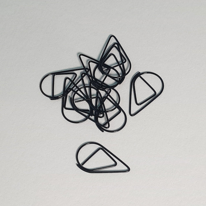 Paper Clips Block Teardrop Paper Clips - Black – Brass and Press