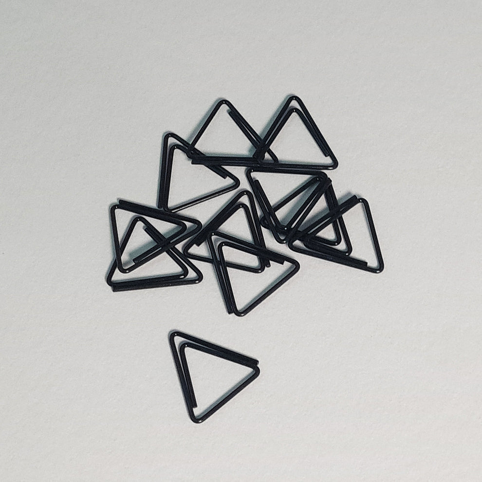 Triangle Paper Clips - Black – Brass and Press