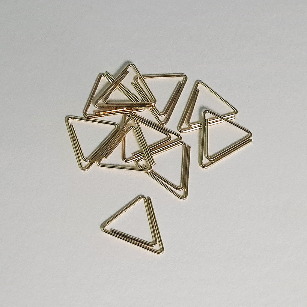 Triangle Paper Clips - Gold – Brass and Press