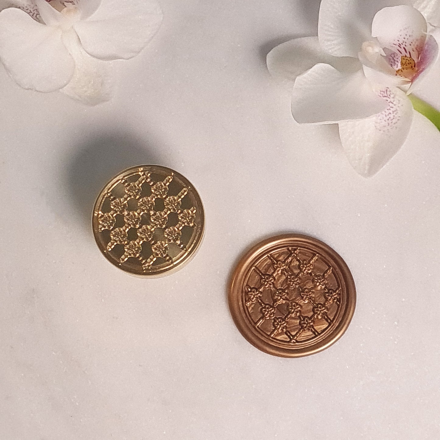 Wax Stamp - Gingham Floral