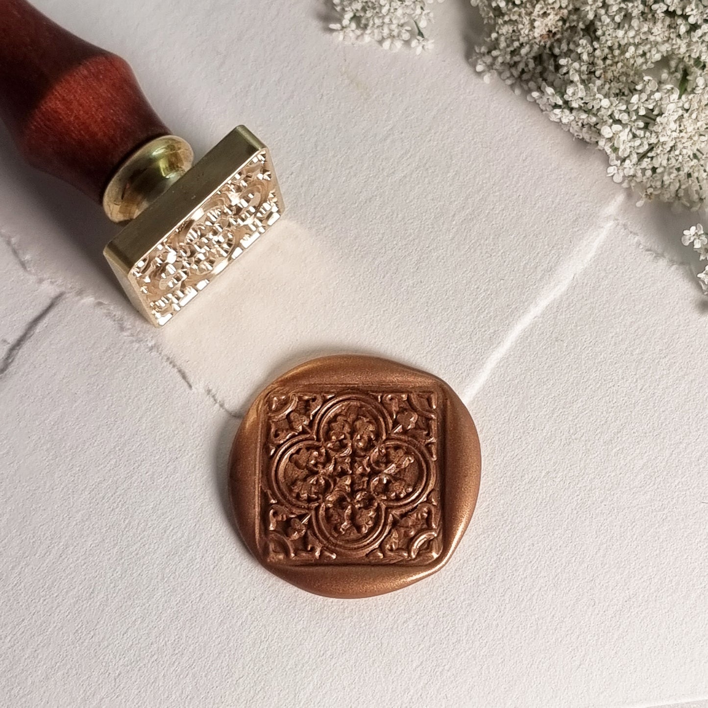 Wax Stamp - Botanical Tile