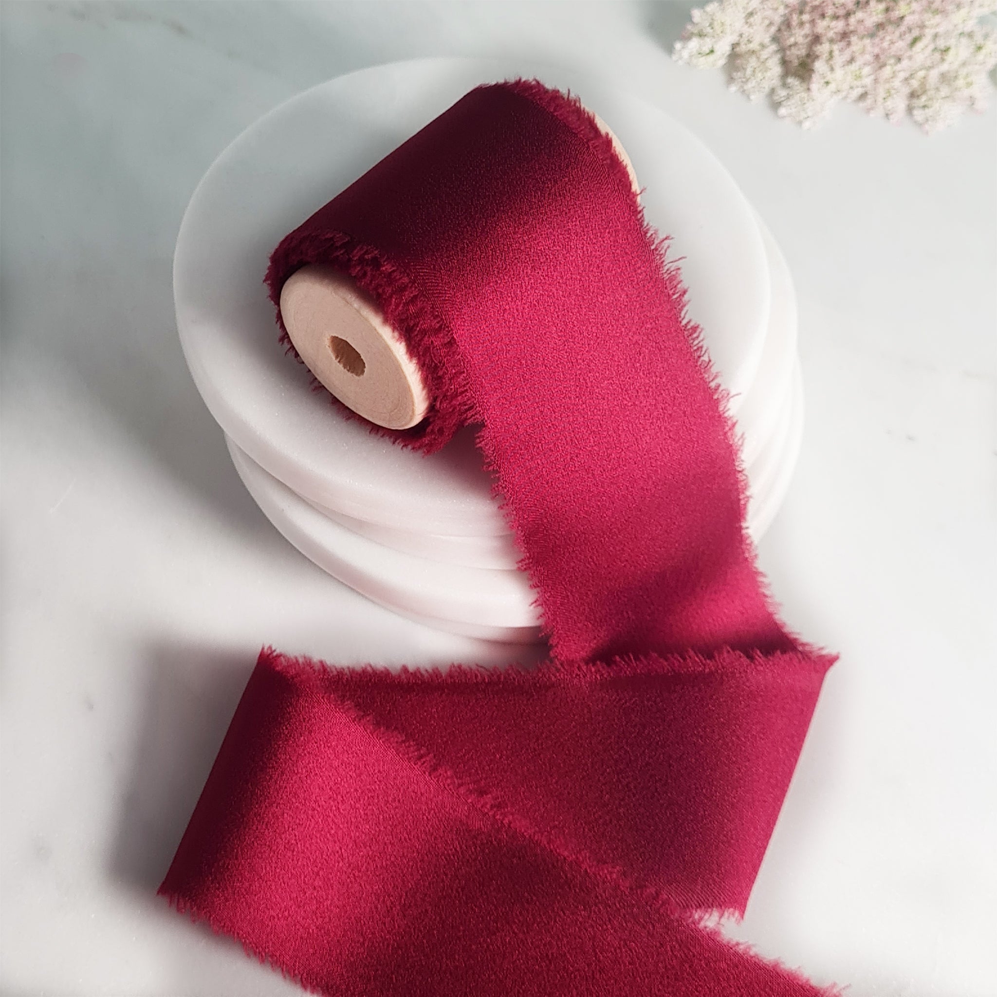 Silk Ribbon - Wine – Brass and Press