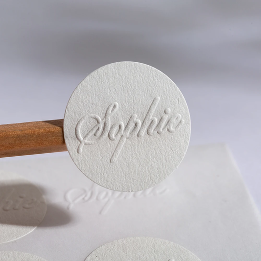 Blind Embossed Cotton Stickers